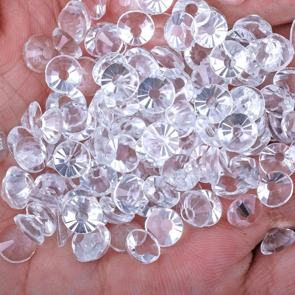 Plattbotten Diamantspik Diamantglas Kristall Rund DIY Klistermärke Diamant Smyckestillbehör