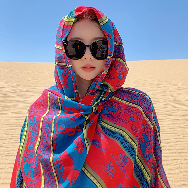 

Этнический ретро-стиль дорожный плащ и шаль для защиты от солнца 90x180 cm