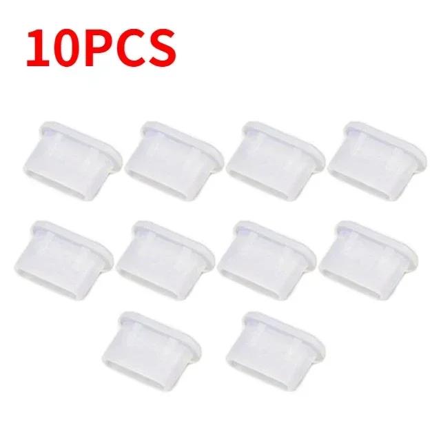 Type-C Dust Plug Silicone USB C Port Cover Cap Charger Port Protector Compatible with Most USB C Phones Laptops Black