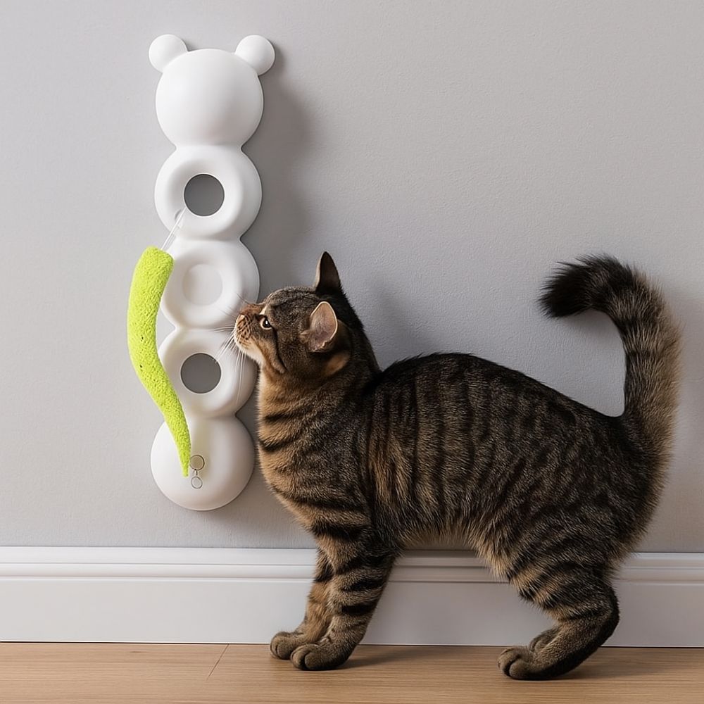 USB Rechargeable Intelligent Sensor Cat Scratch Resistant with Tail Interactive Cat Suction Cup Automatic Cat Indoor Cats