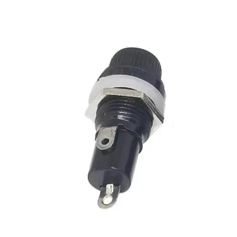 10A 250V Thread Screw Cap Panel Mounted Fuse Holders 5 Pieces 2025 VCQ for 5*20