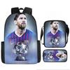 Messi Soccer Kids Backpack Set With Breathable Oxford Fabric For School Children
