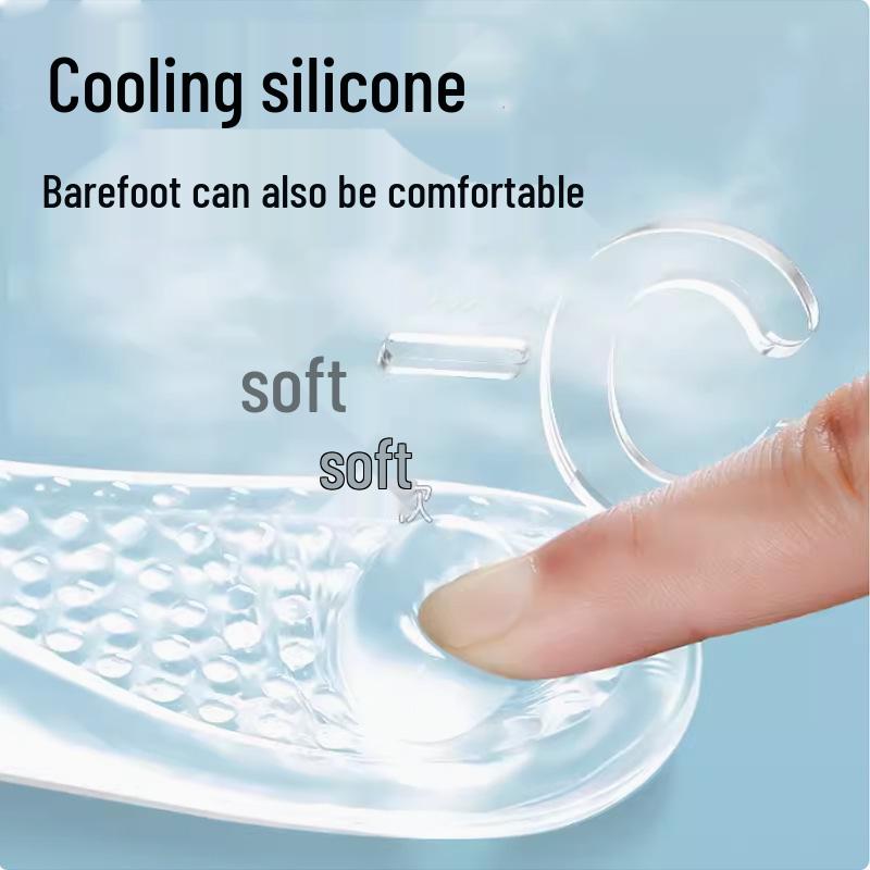 Clear Arch Support Gel Pads: Seven-Point Metatarsal Shock Absorption Insoles for High Heels and Flat Feet