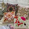 45x45cm Ethnic-Style Floral Embroidered Pillowcase Cojines Cotton Owel Embroidered Throw Cushion Cover Headboard Pillowcases