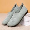 New cloth shoes non-slip soft-soled flying woven shoes, breathable and comfortable one-pedal single shoes