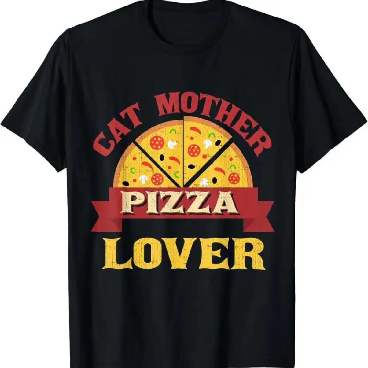 cat mother pizza lover day T Shirt XXXXXL разноцветный