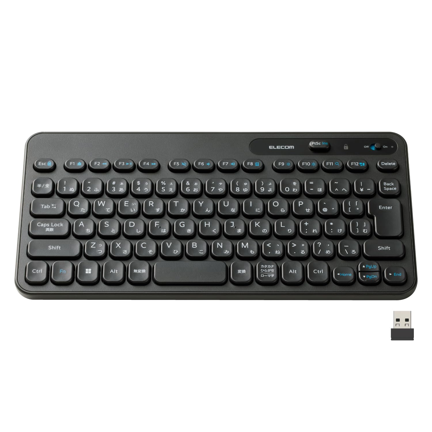 

ELECOM Wireless Wireless Membrane Equipped with a Caps Lock function disable 5 million times durable Compatible with Windows Black Keyboard, Type, чорний