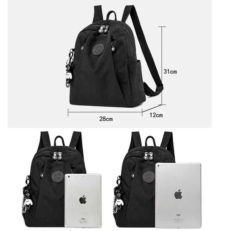 2025 New Waterproof Nylon Cloth Women Backpack Fashion School Bags For Teenage Girls High Quality Shoulder Bag Travel Back Pack