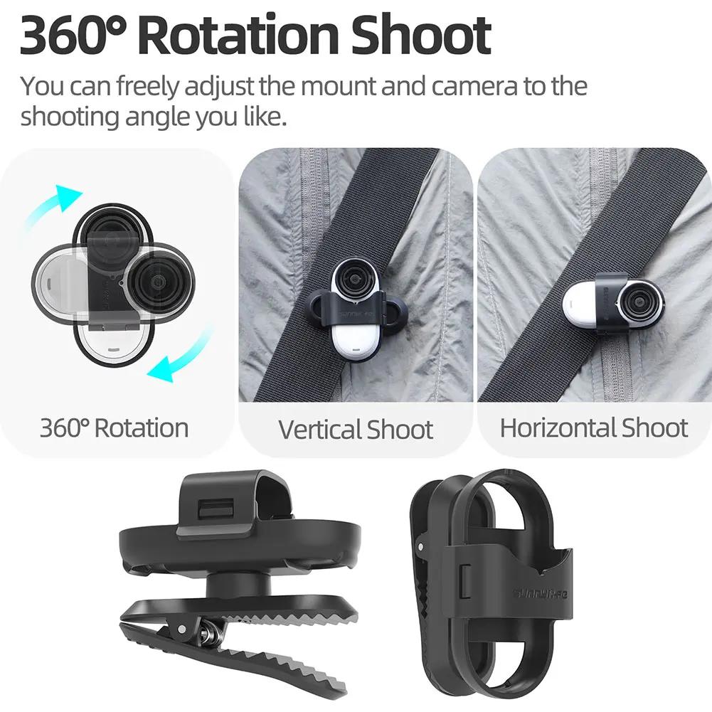 Backpack Clip Holder For Insta360 GO 3S/GO3 360 Rotation Clip Mount Sports Hat Clip Camera Mount for Insta360 Go 3S/Go 3