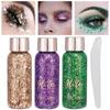 Body Glitter Gel Waterproof Eye Glitter for Girls Body Glitter Gel Sequin Glitter Eyeshadow Glitter Body Gel for and Parties Set, - Kit, 3-Color Gel,
