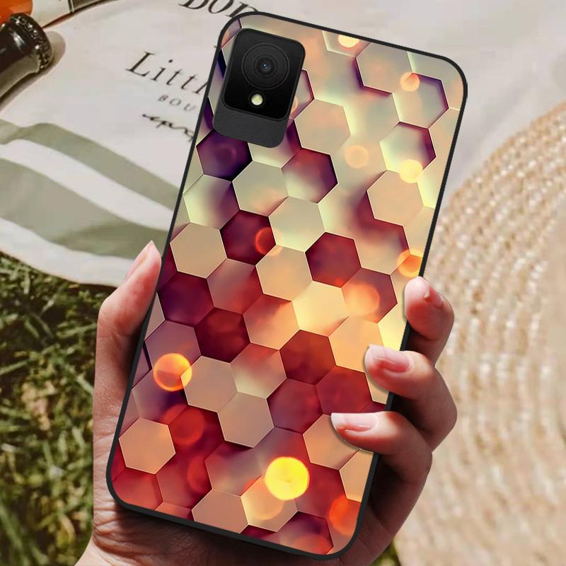 For TCL 502 Case Shockproof Soft Silicone TPU Bumper for TCL 502 Global Cover Cat Luxury  TCL502 Cute Cartoon Shell