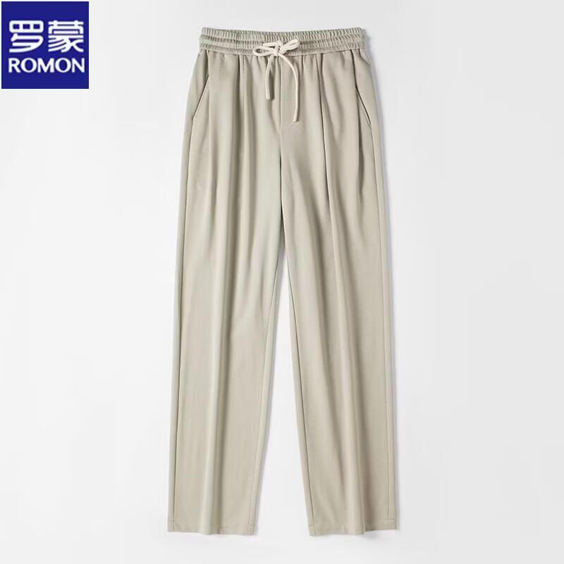 

ROMON Men s Cooling Ice Silk Casual Straight Wide-Leg Pants 3XL