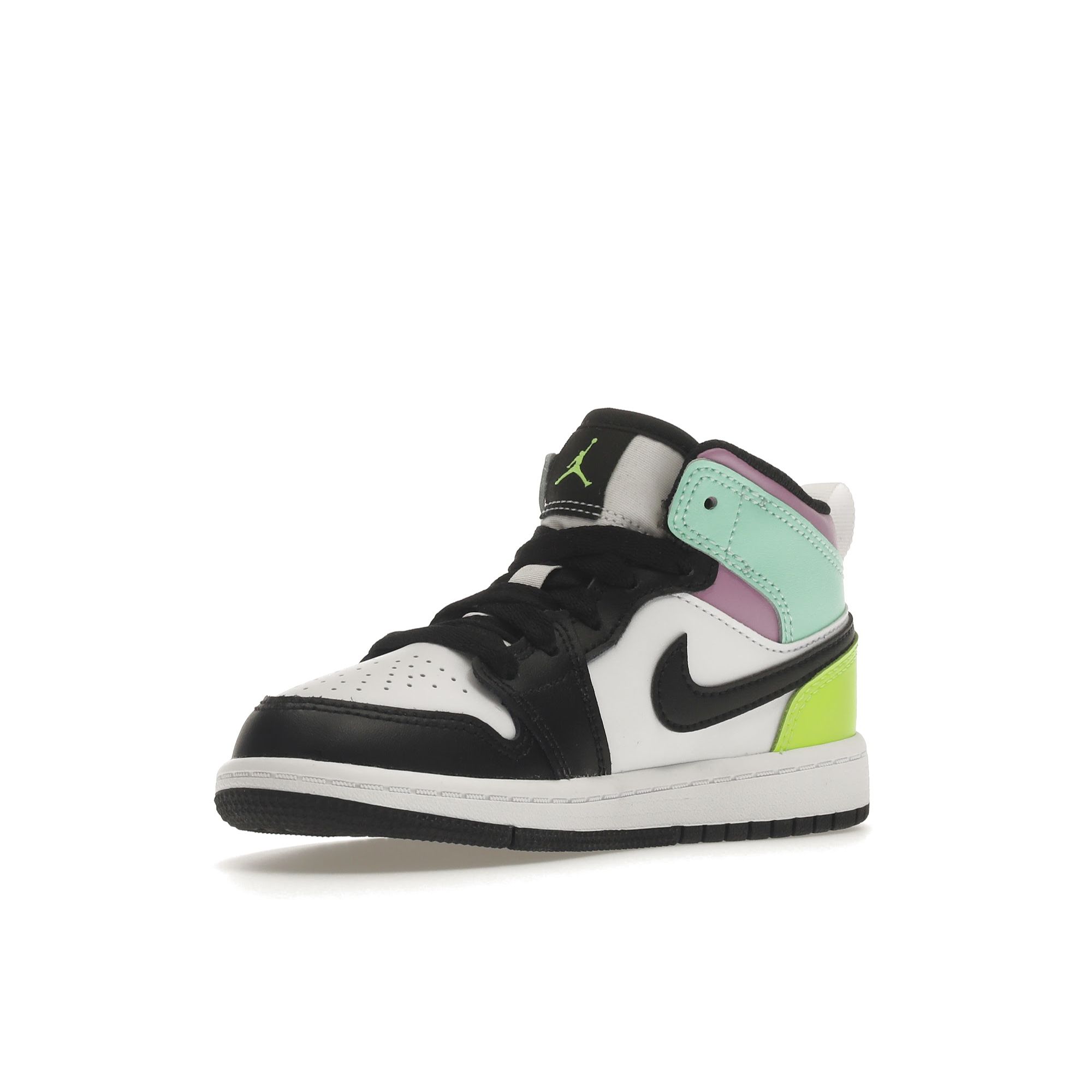 Кроссовки Air Jordan 1 Mid PS Pastel Kids Белый Черный Volt 640734-175 35 — фото 4