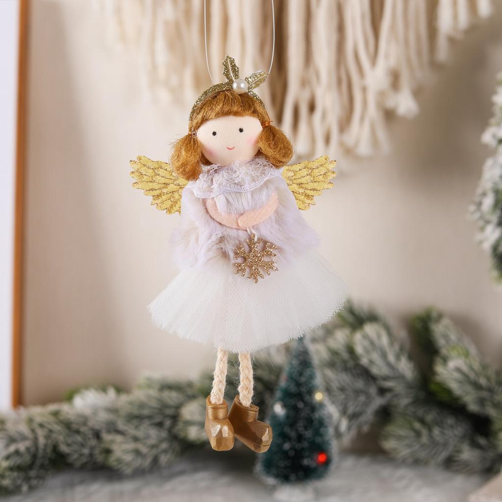 Christmas Decorations Cute Plush Angel Christmas Tree Decoration Pendant Small Pendant