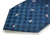 [SIMON CARTER] Simon Carter Panda Gingham Check Silk Tie (Antique Blue)