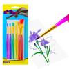 Conjunto de Pincéis de Aquarela e Acrílico Coloridos 6 Peças para Pintura Gouache DIY