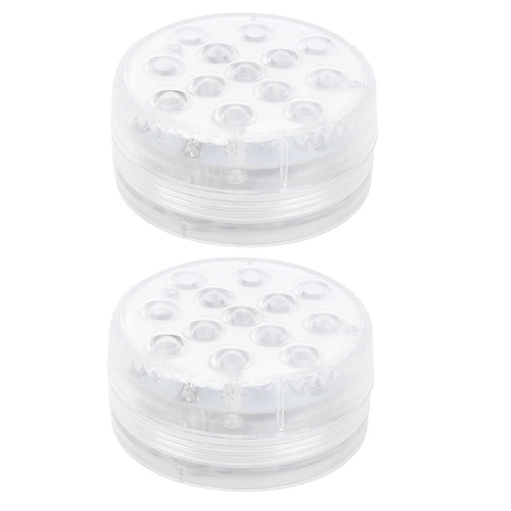 2Pcs Magnetic Underwater Lamp IP68 Remote 16 Color RGB LED Pool Lamp with Suction Cups for Fountain