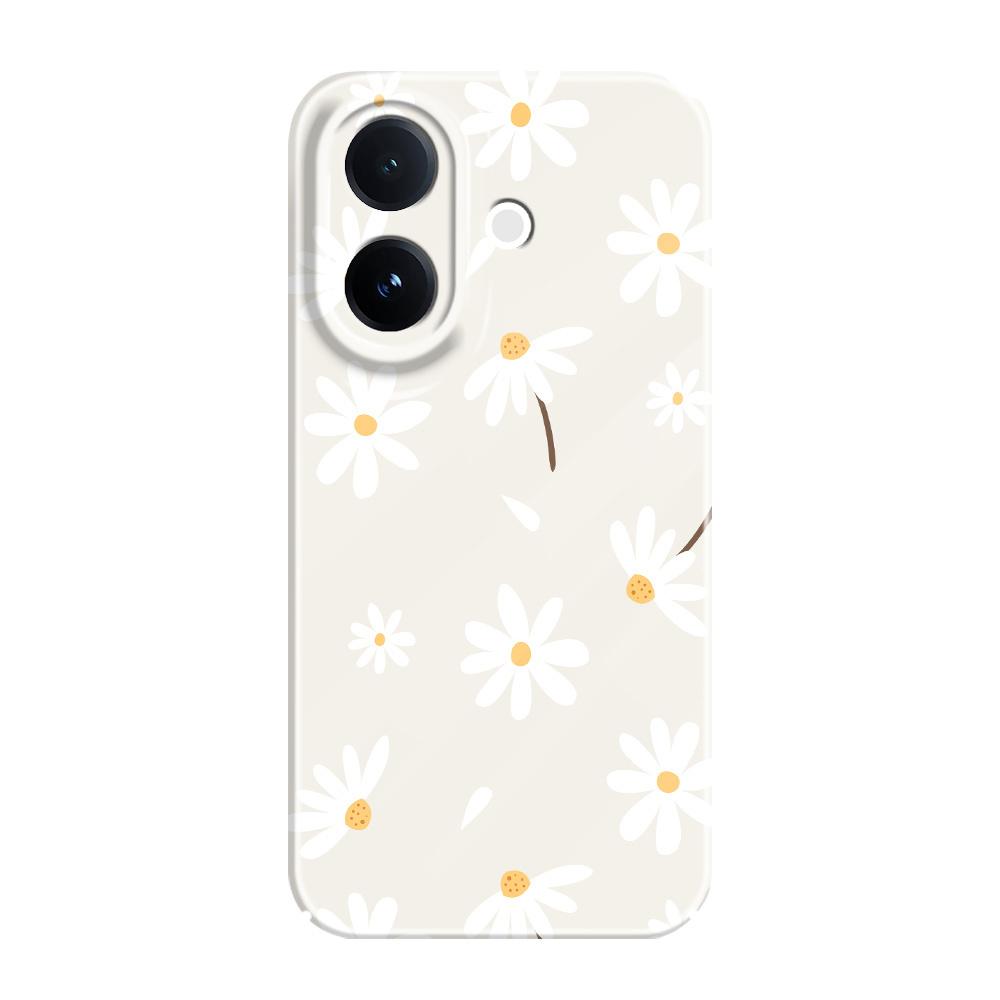 

Simple Daisy Phone Case For VIVO V60 V50 V40 Lite V27 V25 V23 V23E V20 Pro 4G 5G Film Hard Cover V27 5G