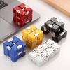 Alloy Infinity Cube Fidget Toy Ultra-Durable Sensory Stress Reliever For Adults & Kids Anxiety Relief Gift