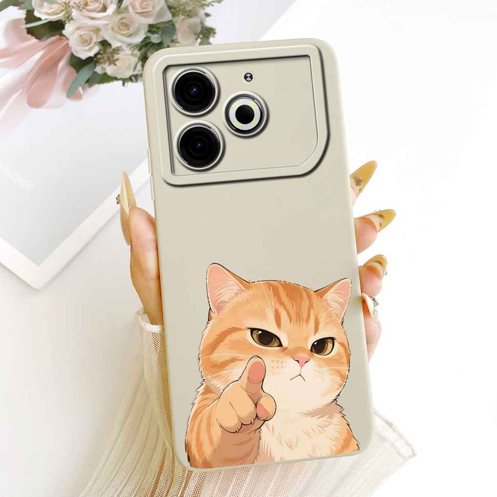 For Tecno Pova 6 Neo Case Pink Cherry Cartoon Silicone Phone Casing Tecno Pova6 Neo 6Neo LI6 Case Protection Back Cover