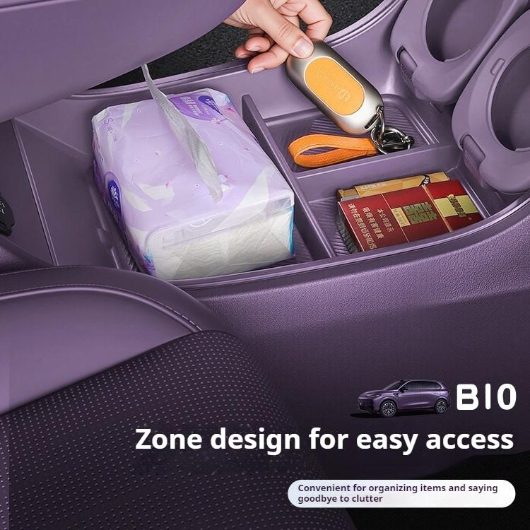 For Leapmotor B10 Car Central Control Storage Box Armrest Organizer Stowing Box Interior Decoration
