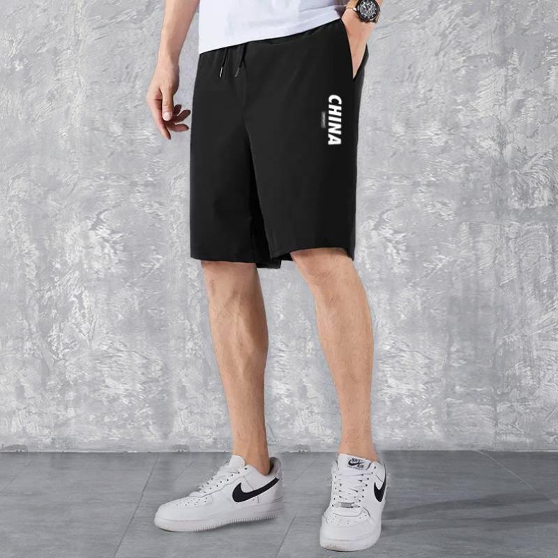 Straight trousers men's summer thin new loose large size sports casual pants