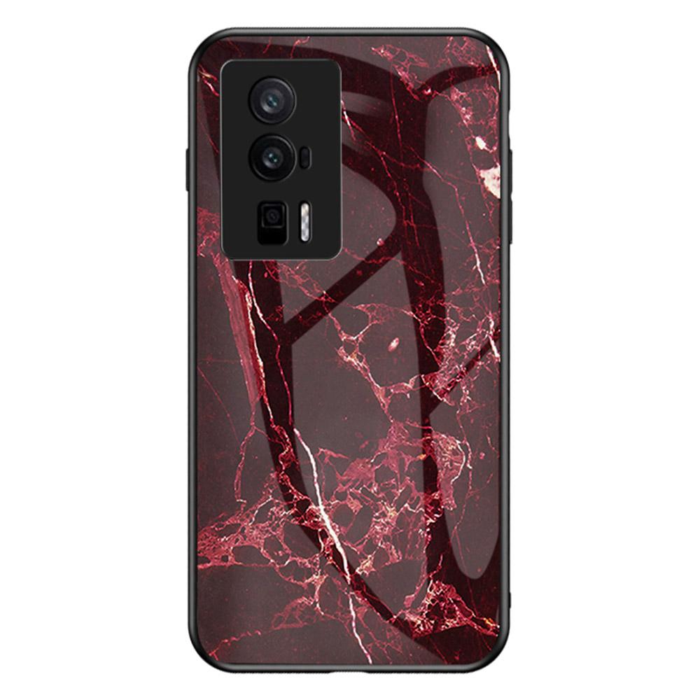 Защитное стекло и чехол с мраморным узором