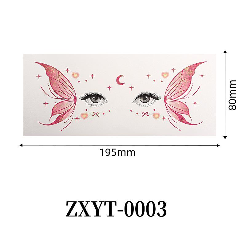 Sparkling Butterfly Mermaid Temporary Face Tattoos Fairy Makeup for Princess Parties Halloween and Stage Performances