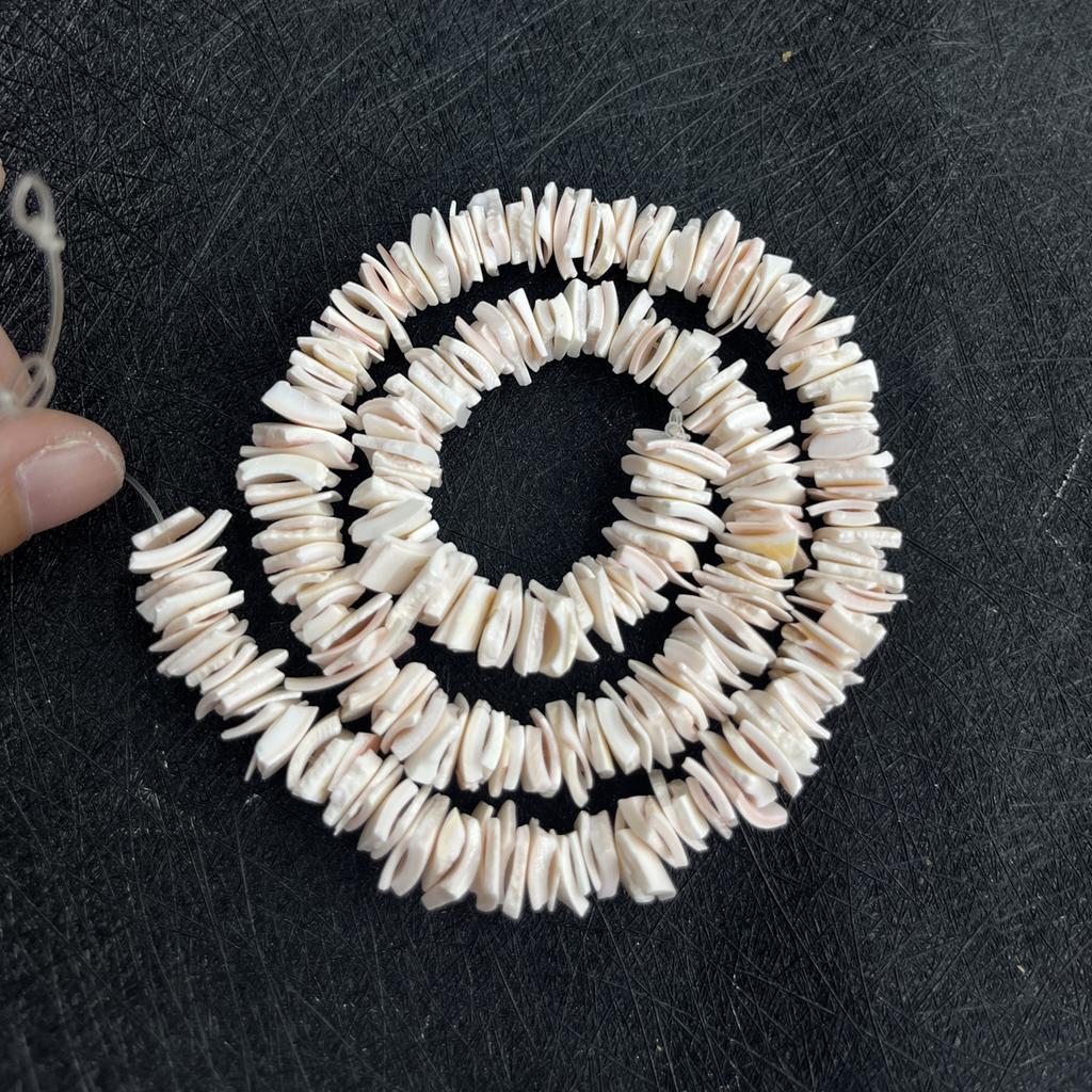 Natural Shell Beads, Fashion Handmade Irregular Loose Spacer Beads, 7-10mm, for DIY Necklace Bracelet Anklet Accessories, Creative Jewelry Making 38cm