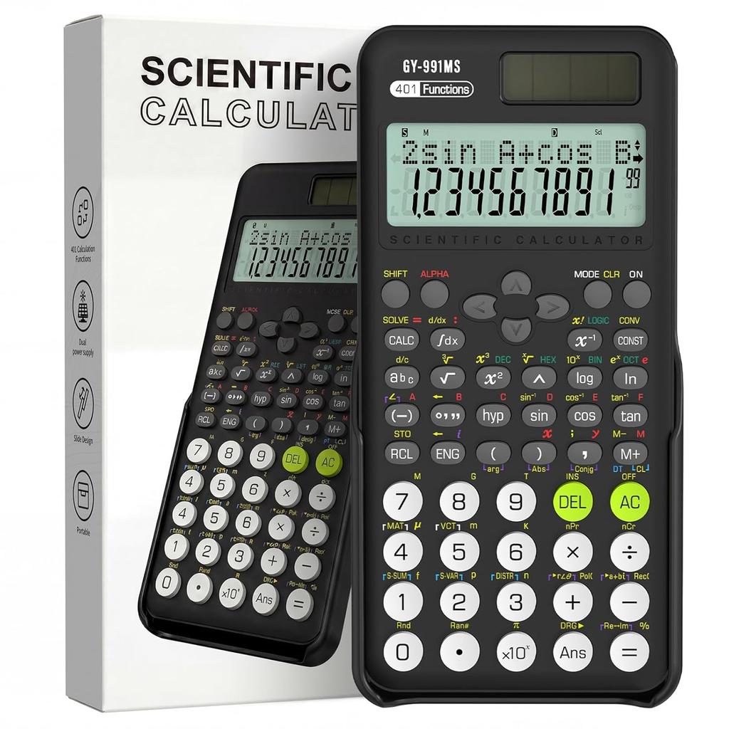 ROATEE Scientific Calculator 401 Functionsfeatures Differentiation Integrationstatistical Calculationsnatural Display Mathematics 2-line Slide Hard