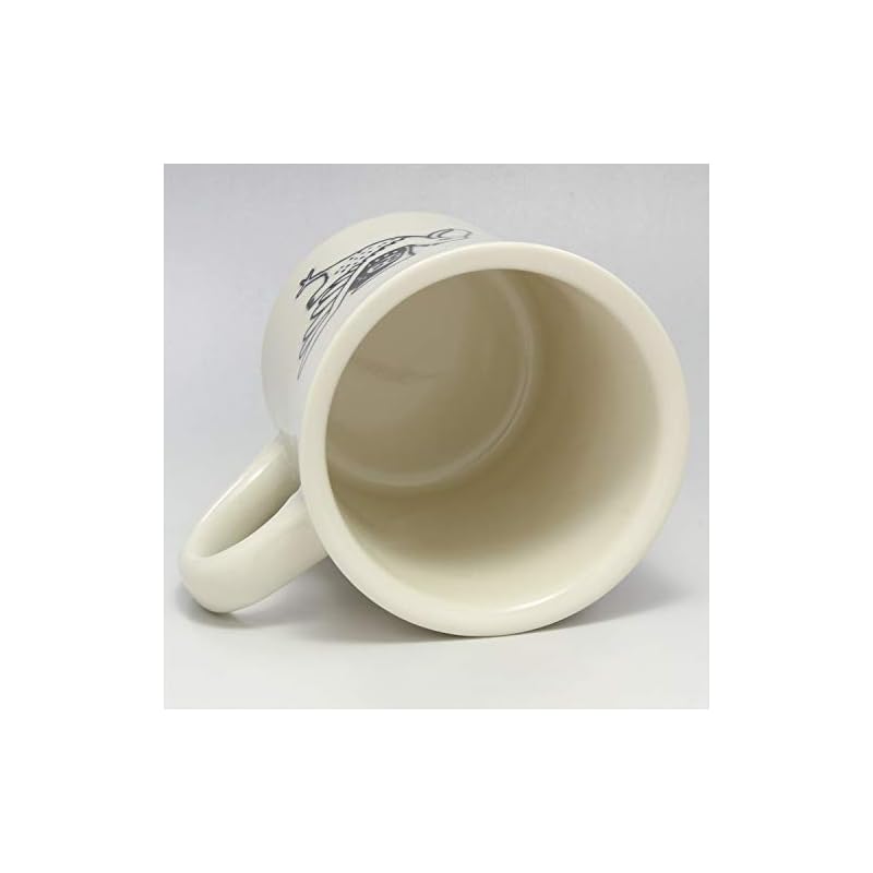 Mino Ware Daruma and Shoebill Mug, White K13302