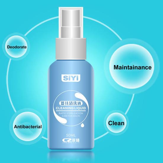 50ml Sexspielzeugreiniger Tragbar Anti Infektion Körperverträglich Sexprodukte Reinigungsspray für Erwachsenenspielzeug