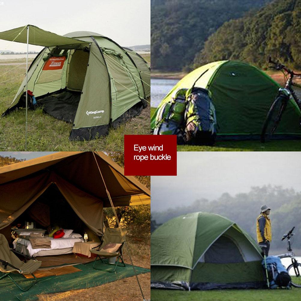 10 Pcs Aluminum Guyline Adjuster Cord Tent Wind Buckle Hook Rope Small Carabiner Fastener