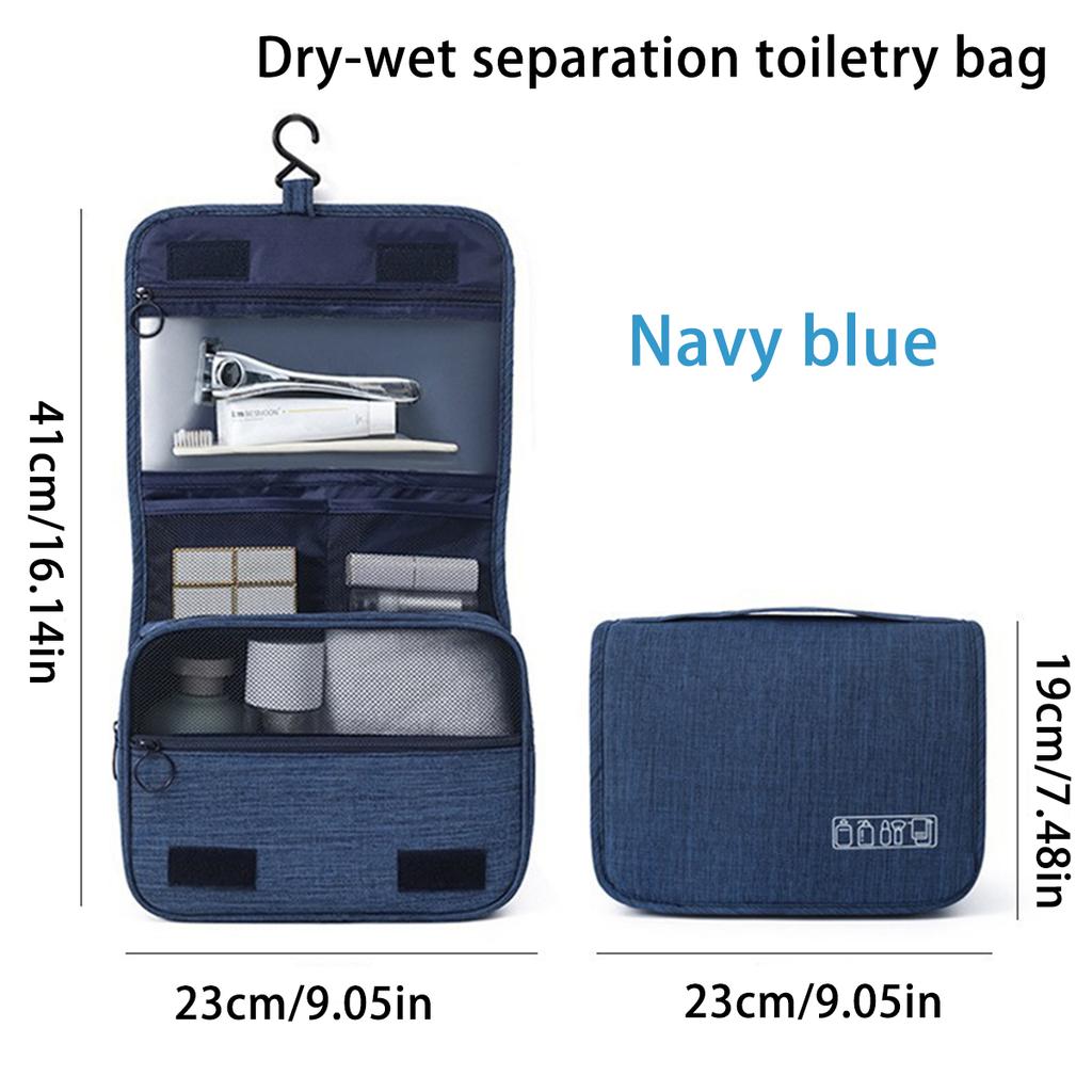 Portable Large-capacity Travel Makeup Bag, Separate Dry and Wet Toiletries Bags, Toiletries Storage Bag