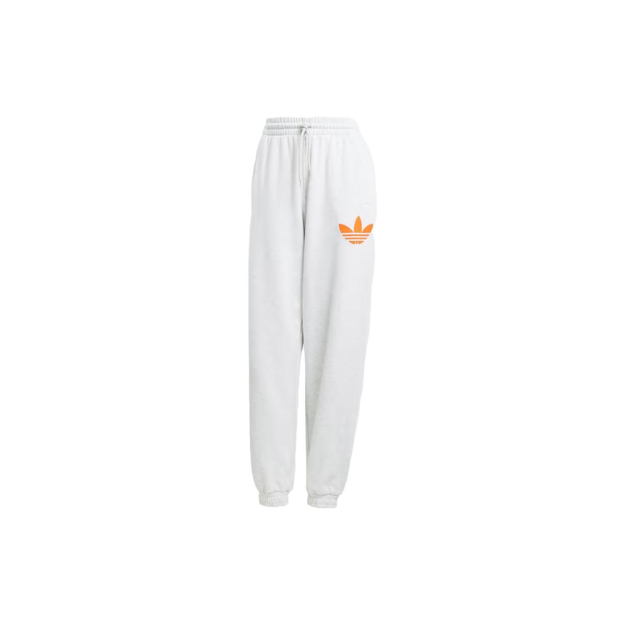 Adidas Originals Logo Loose Fit Cuffed Knit Joggers Women Light-Gray II5600 L