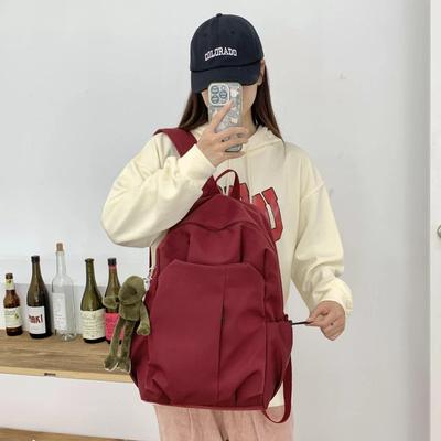 Nylon Backpack with Multiple Pockets  Practical Backpack  Couple Style  High Capacity  Simplicity  Versatile  Personality  New