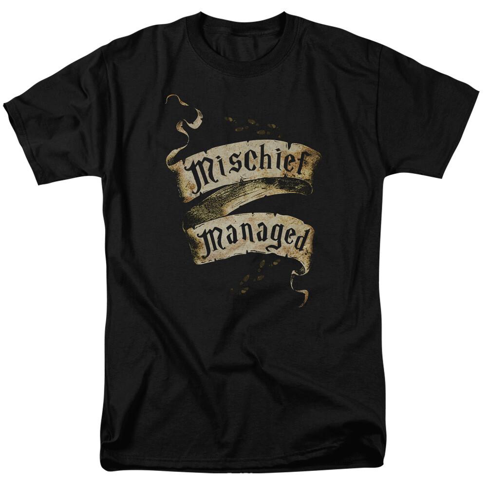 Harry Potter Mischief Managed T Shirt Mens Licensed Wizard Movie Tee Black XL