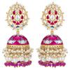 Traditional Gold Plated Jhumki Earrings with Maang Tikka Jewellery Set for Women Girls