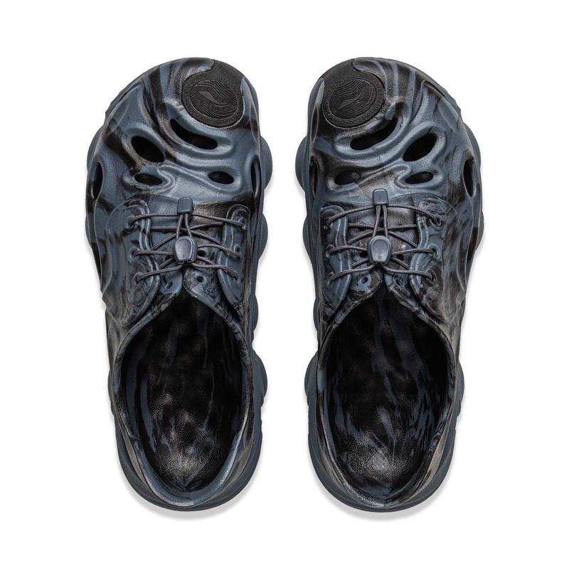 Li Ning CF Outdoor Creek Hiking Shoes Unisex Hiking Shoes Black Teal AHCV019-3