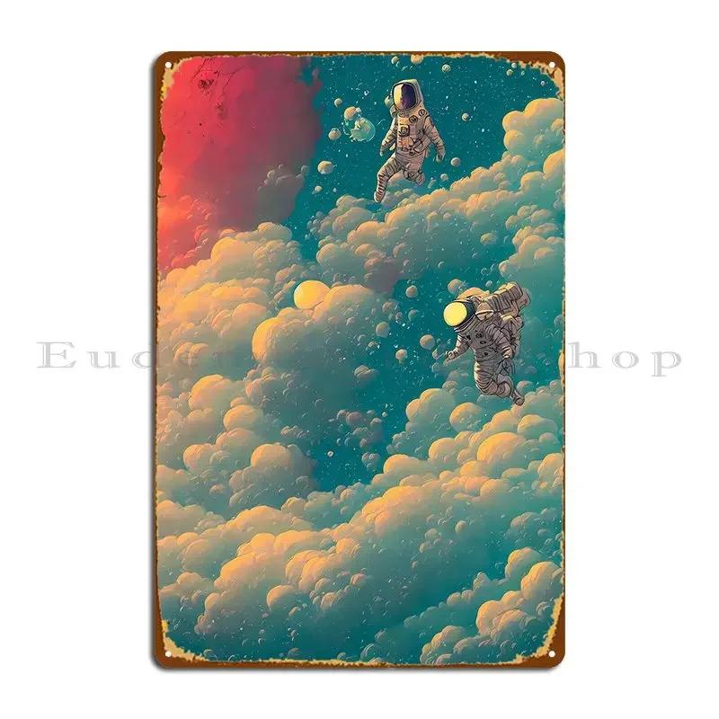 Astronauts Dream Of Space Metal Sign Design Classic Cinema Print Club Tin Sign Poster