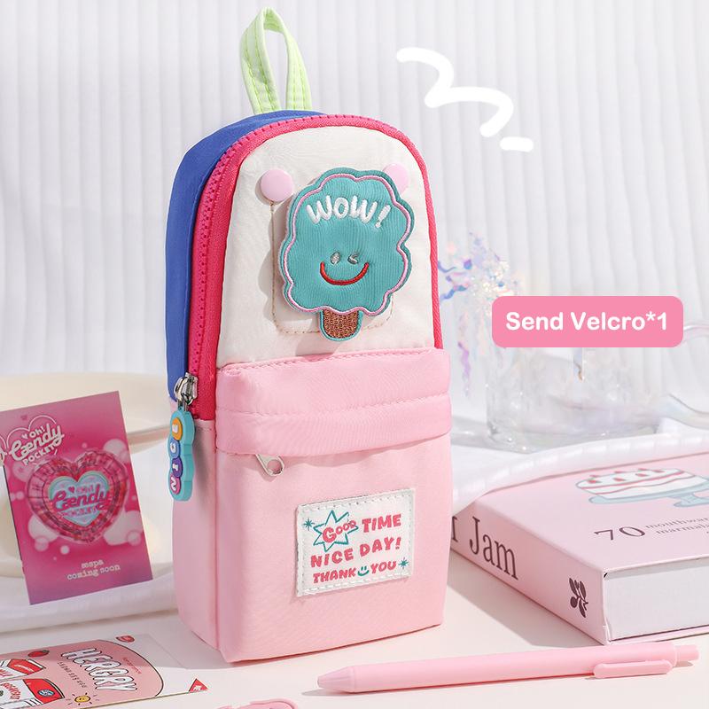 Capacity Pencil Case For Small Star Schoolbag Color - Blocked Pencil Case Lt S A High Appearance Level Cute And Large