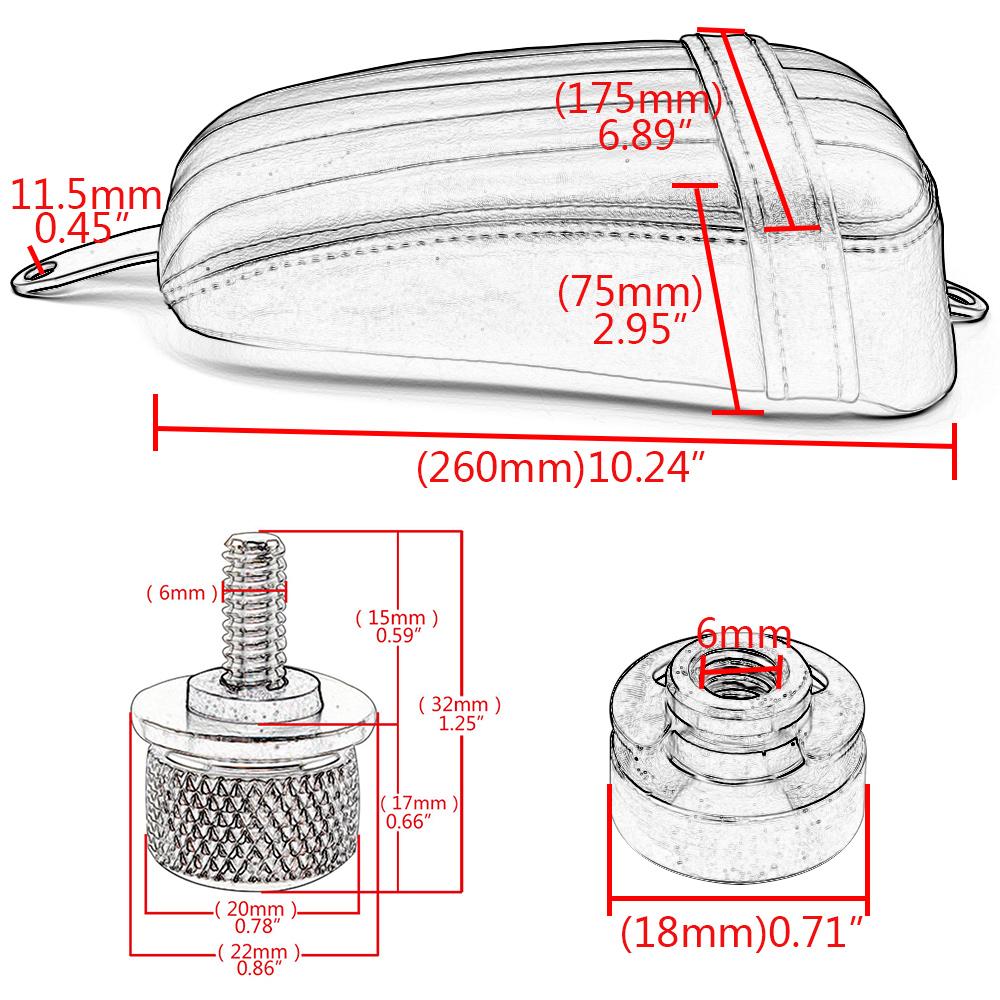 Motorcycle 1 Piece Rear Passenger Seat with 1 Piece Seat Bolt Nut PU Leather Billet Aluminum Fit For Harley Street Bob 2018-2020