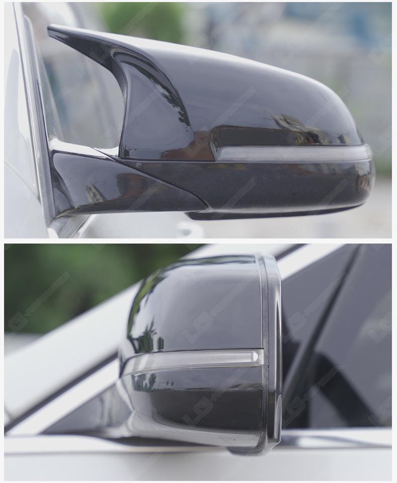 Compatible with BMW 5 Series F10 LCI Late Model, Left or Right-Hand Drive, Glossy Black Carbon Fiber Rearview Mirror Cover.