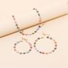 New Accessories, Bohemian Color Vintage Devil's Eye Necklace Bracelet Ankle Set