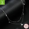 Exquisite Sparkling Fringed Moissanite Double-Layer Necklace, Fashionable And High-End S925 Silver Collarbone Chain