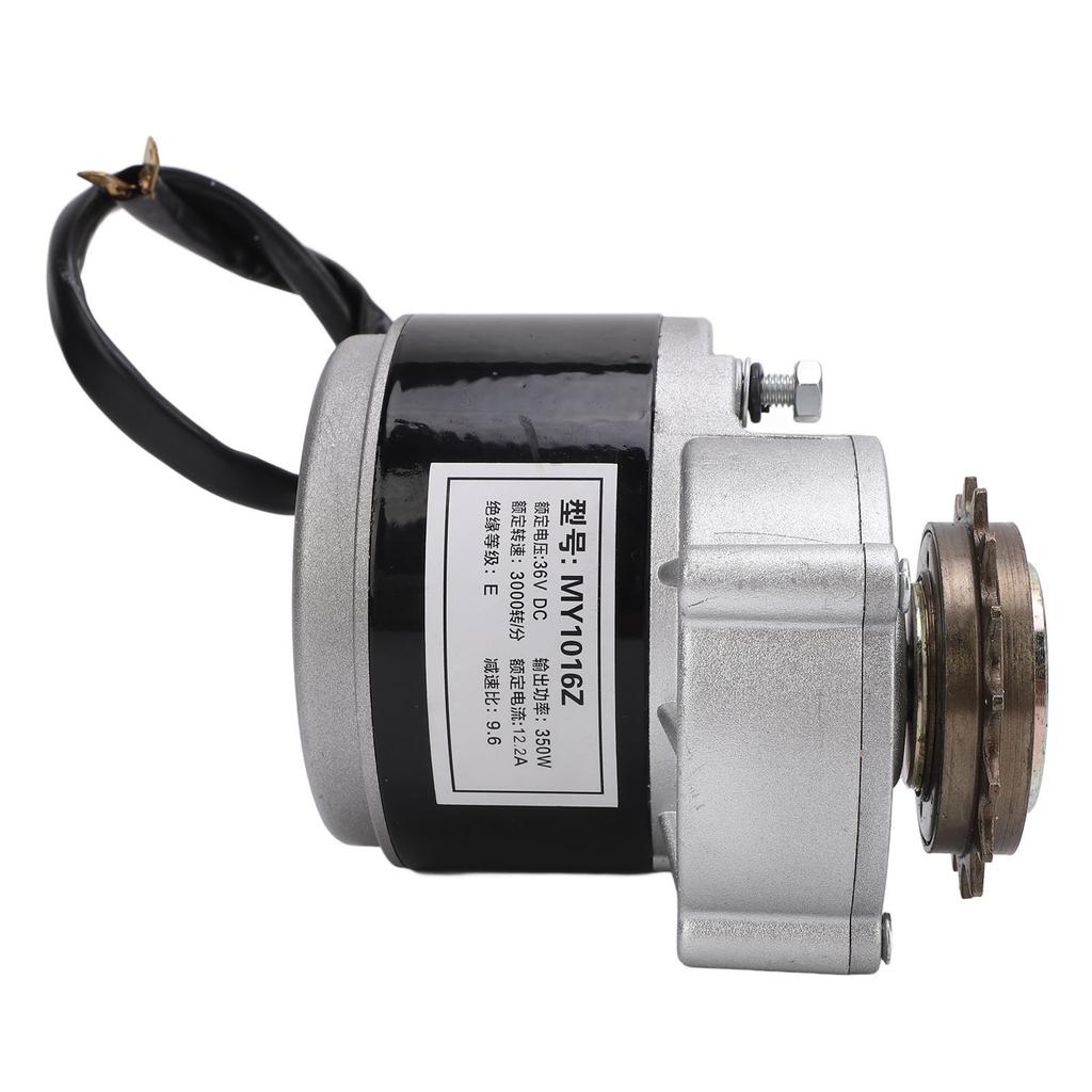 Brushed DC Motor 36V 350W High Torsion 3000RPM Left Gear Brushed Electric Motor for Electric Bicycle Small Motorcycle