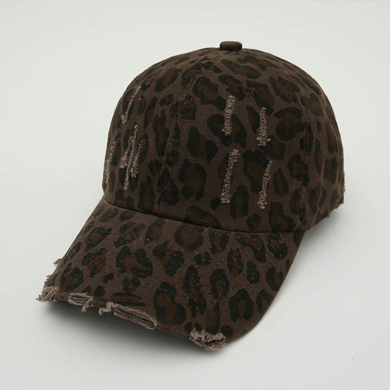 Nouvelle Casquette de Baseball Imprimé Léopard pour Femmes, Snapback à Décoration Strass, Streetwear Style Coréen, Design Réglable & Amincissant