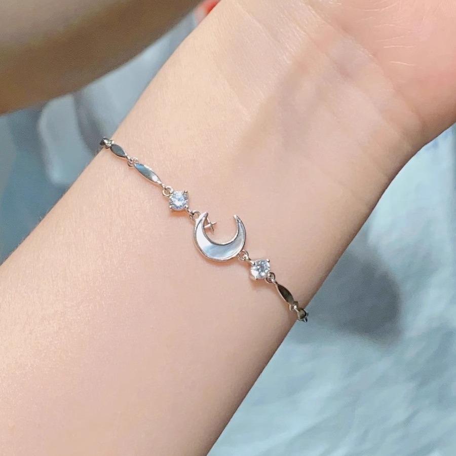New Trendy Moon Bracelet for Women, Light Luxury Versatile Niche Bracelet, Valentine's Day Gift