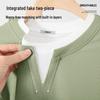 MINISO Men's Waffle Knit Fake Two-Piece Short Sleeve T-Shirt
