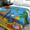 1PC Mr. Men Little Miss Custom Name Patterned Flannel Blanket Suitable For All Seasons for Home Decor Warmth and Comfort Gifts Holiday Present